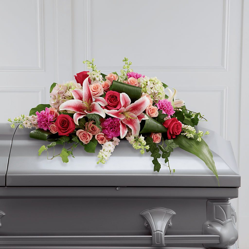 Splendid Grace Casket Spray – Petal Palace, Lamesa TX