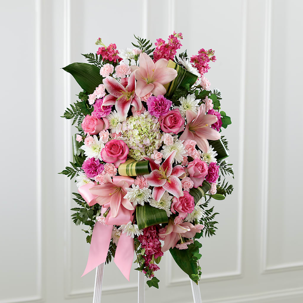 Comforting Standing Spray – Petal Palace, Lamesa TX