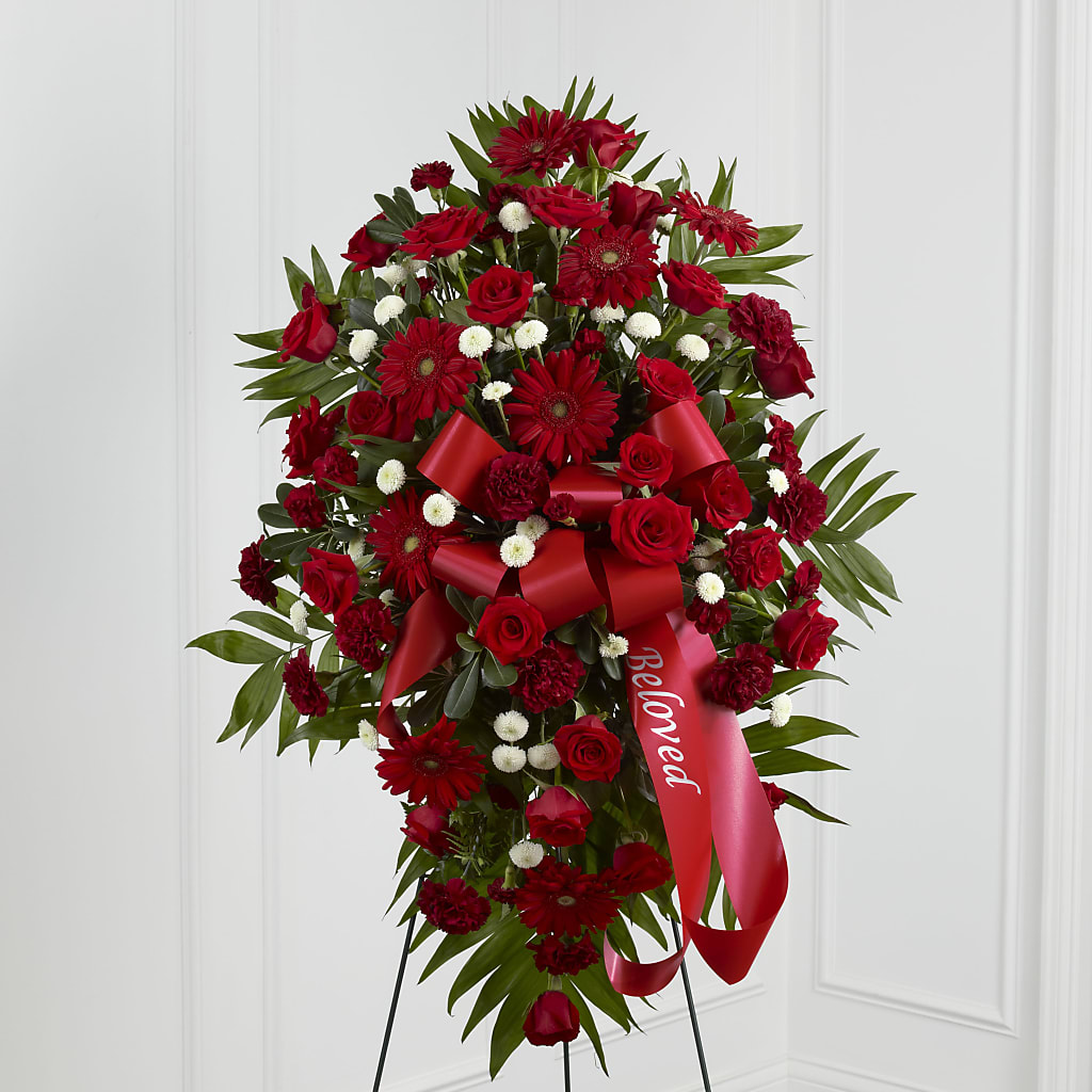 Treasured Memories Standing Spray – Petal Palace, Lamesa TX
