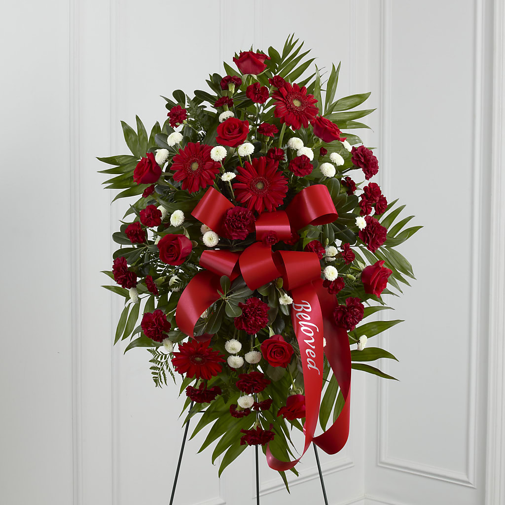 Treasured Memories Standing Spray – Petal Palace, Lamesa TX