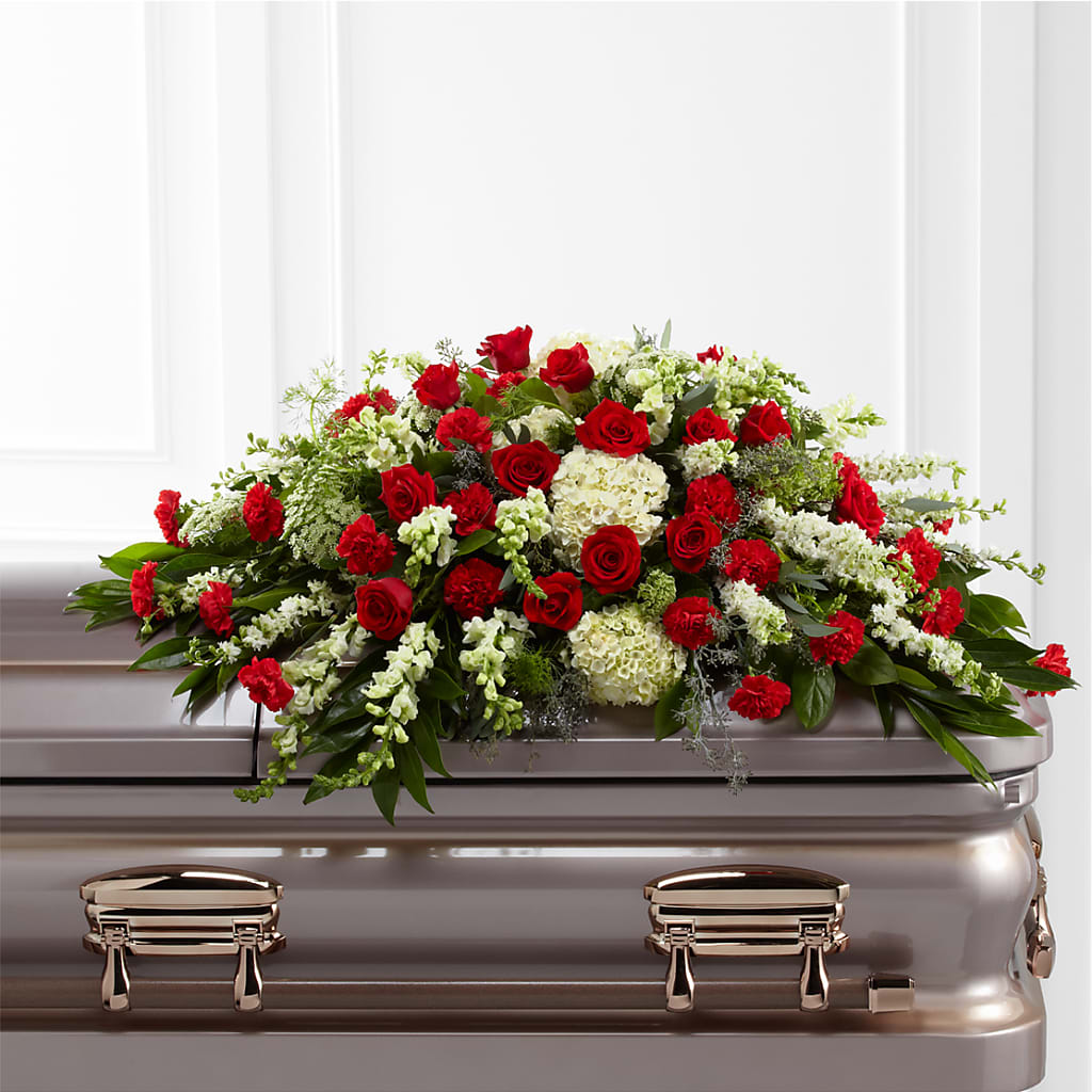 Sincerity Casket Spray – Petal Palace, Lamesa TX