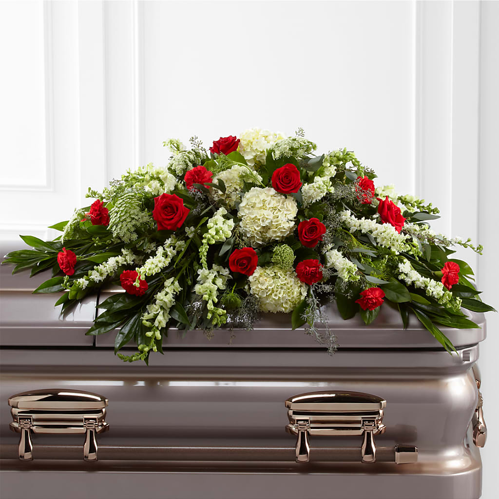 Sincerity Casket Spray – Petal Palace, Lamesa TX