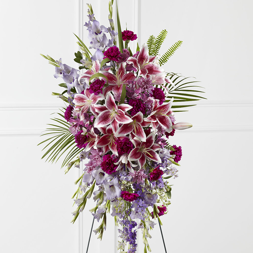 Tender Touch Standing Spray – Petal Palace, Lamesa TX
