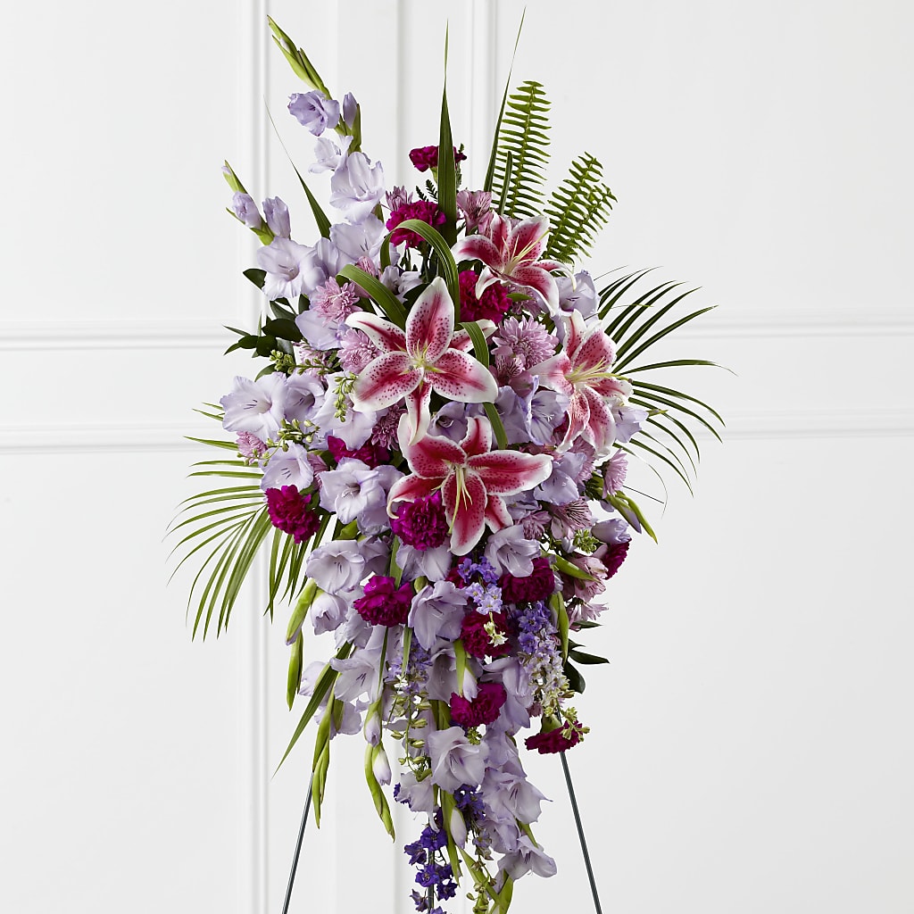Tender Touch Standing Spray – Petal Palace, Lamesa TX