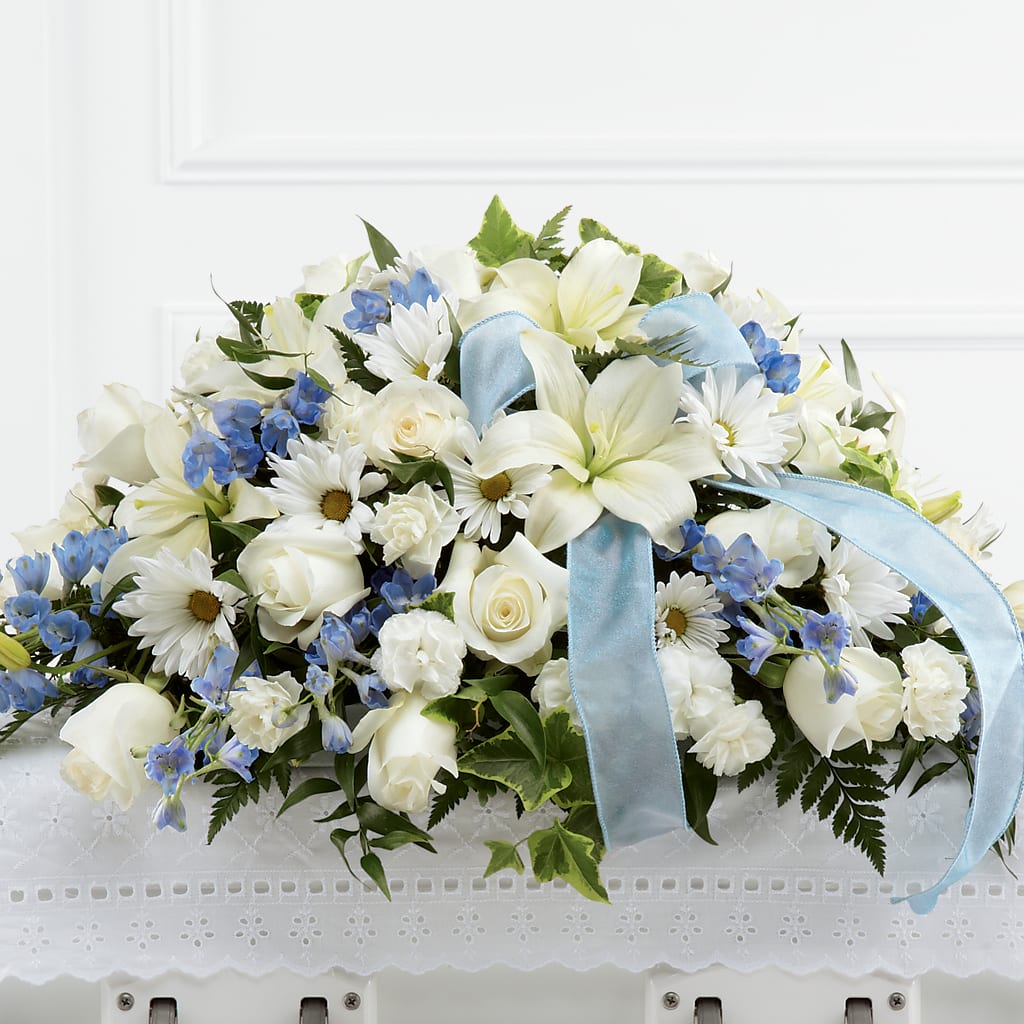 Tender Treasure Casket Spray – Petal Palace, Lamesa TX