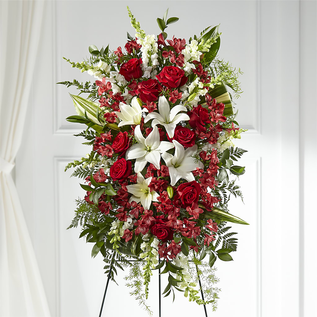Everlasting Memory Standing Spray – Petal Palace, Lamesa TX