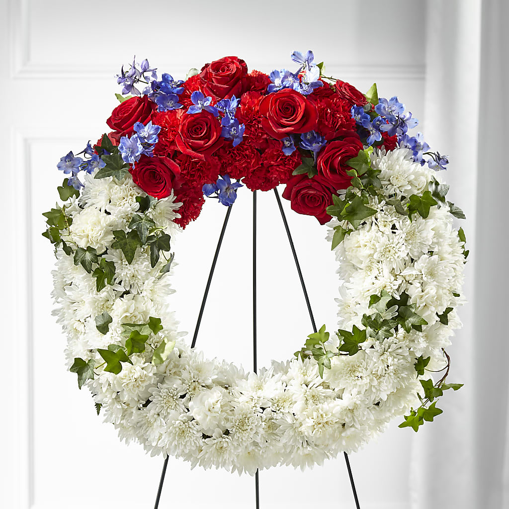 Patriotic Passion Wreath – Petal Palace, Lamesa TX