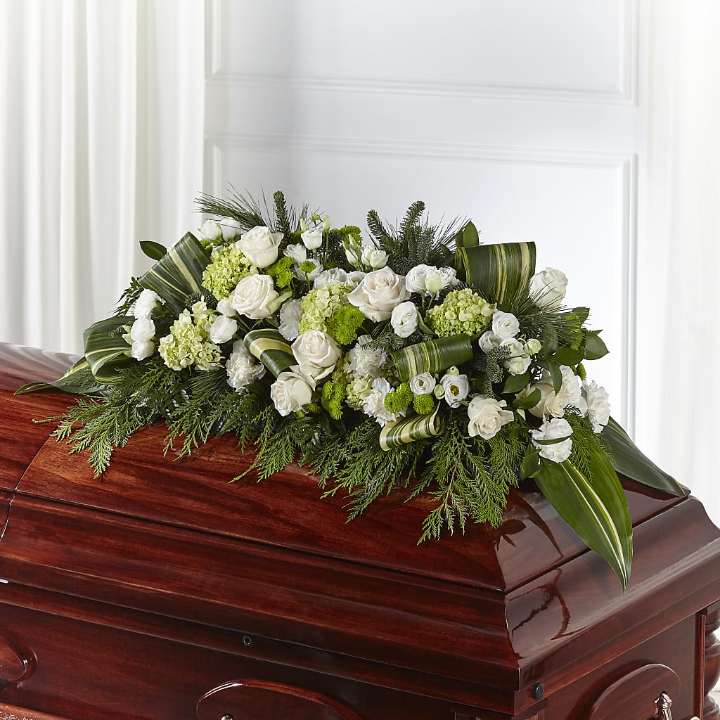 Hopeful Gesture Casket Spray – Petal Palace, Lamesa TX