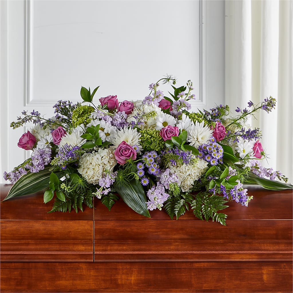 Meadows of Serenity Casket Spray – Petal Palace, Lamesa TX
