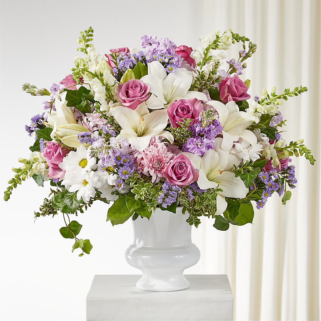 Remarkable Life Urn Arrangement – Petal Palace, Lamesa TX