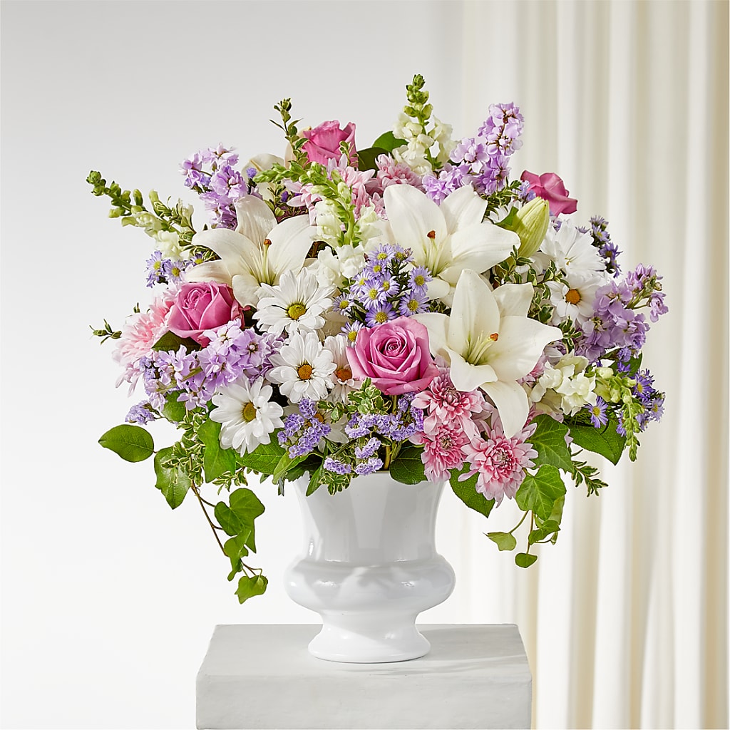 Remarkable Life Urn Arrangement – Petal Palace, Lamesa TX