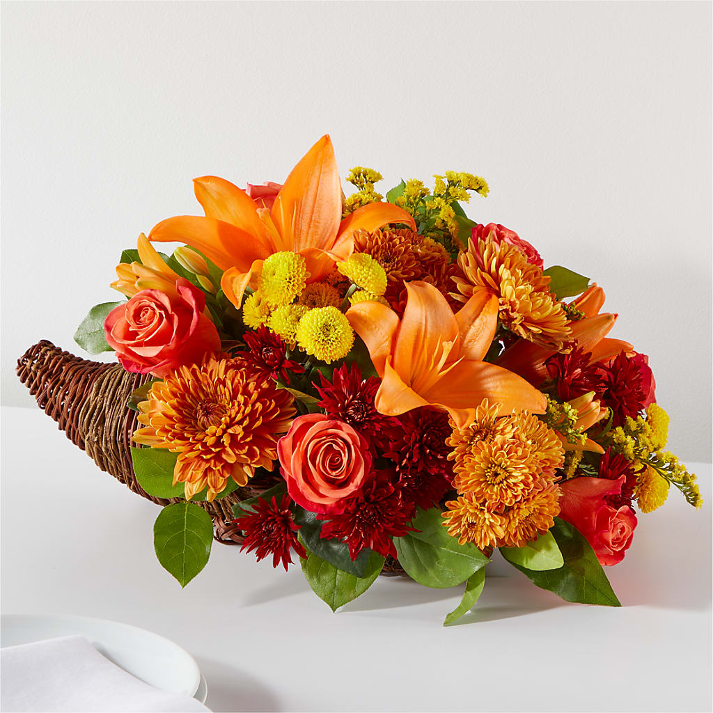 Bouquet of Blessings Cornucopia – Petal Palace, Lamesa TX