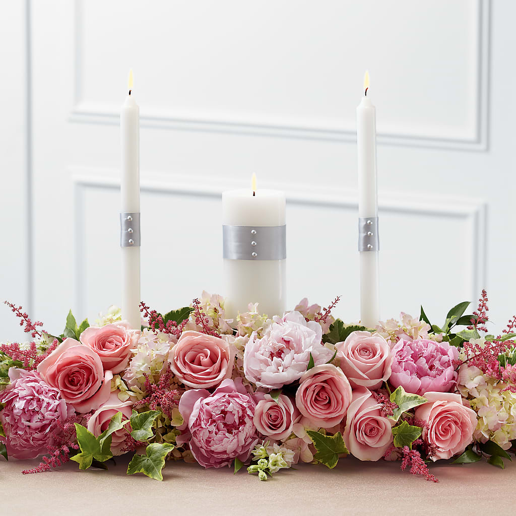 Worldwide Romance Unity Candle Arrangement – Petal Palace, Lamesa TX