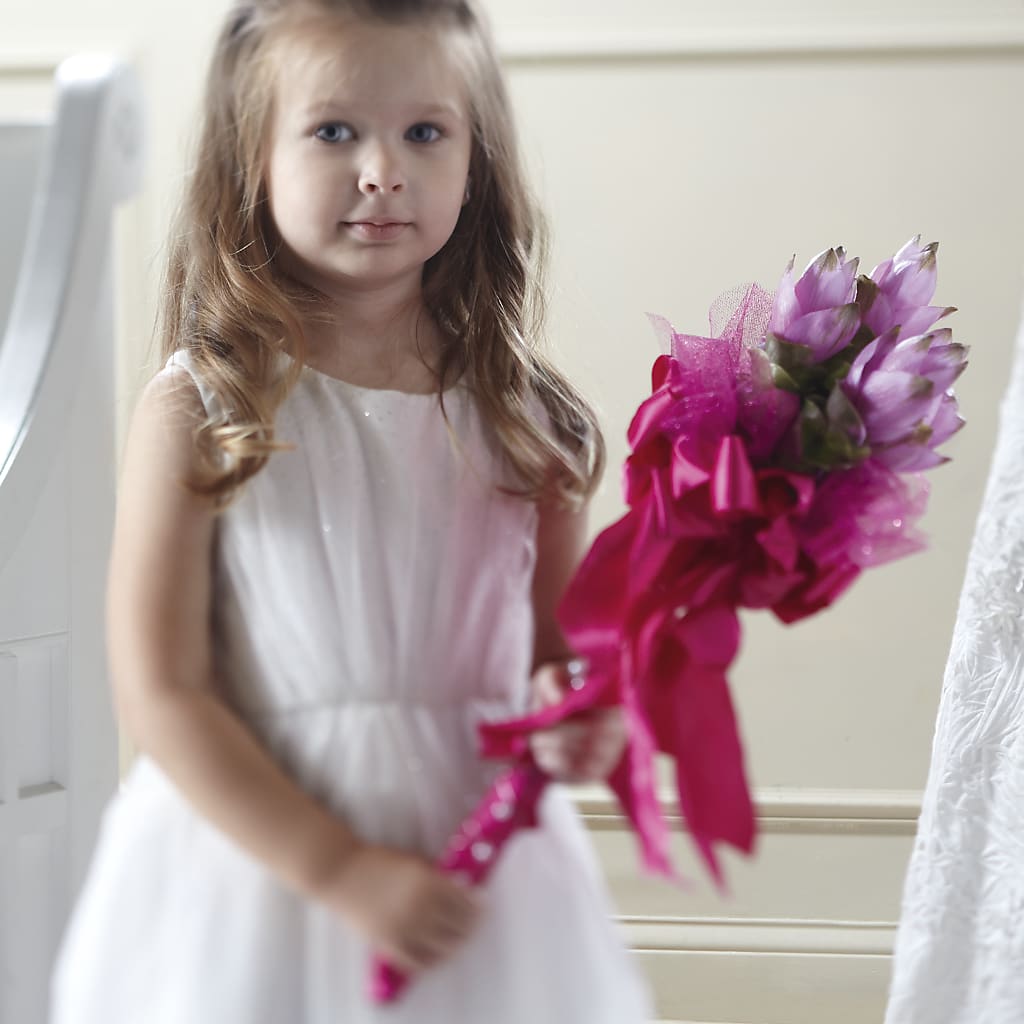 Sparkle Pink Flower Girl Bouquet – Petal Palace, Lamesa TX