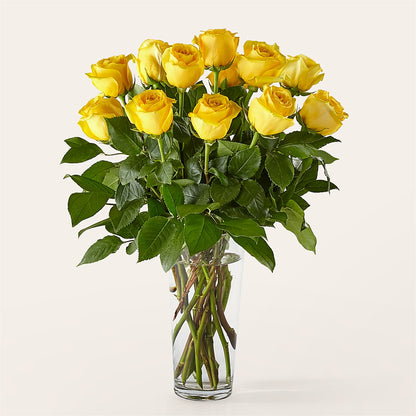 Long Stem Yellow Rose Bouquet –  Petal Palace, Lamesa TX