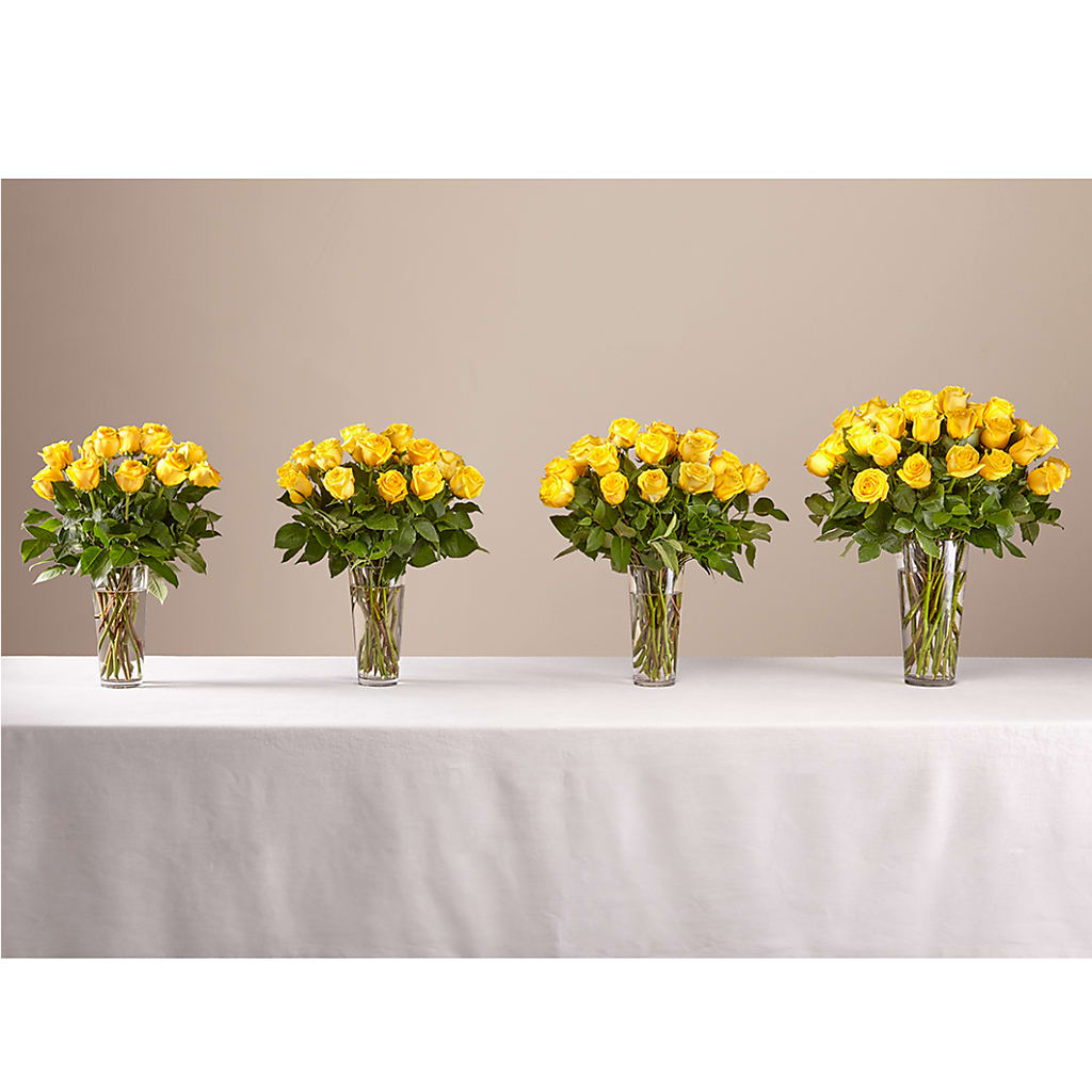Long Stem Yellow Rose Bouquet –  Petal Palace, Lamesa TX