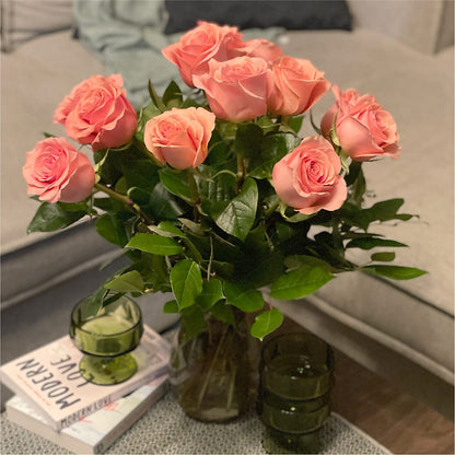 Long Stem Pink Rose Bouquet –  Petal Palace, Lamesa TX