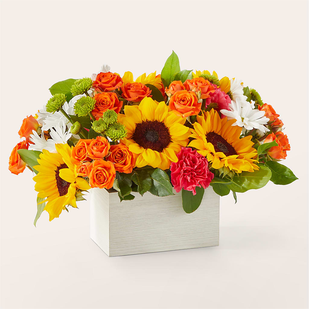 Sun-drenched Blooms Box Bouquet –  Petal Palace, Lamesa TX