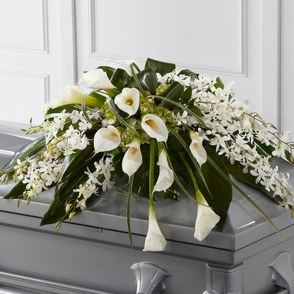 Angel Wings Casket Spray –  Petal Palace, Lamesa TX