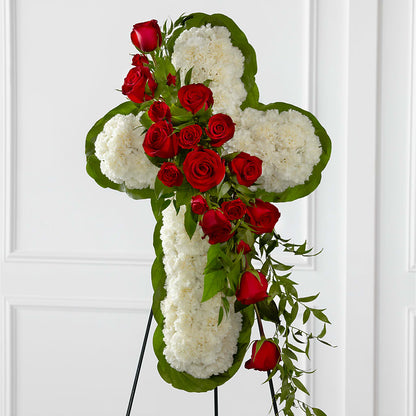 Floral Cross Easel –  Petal Palace, Lamesa TX