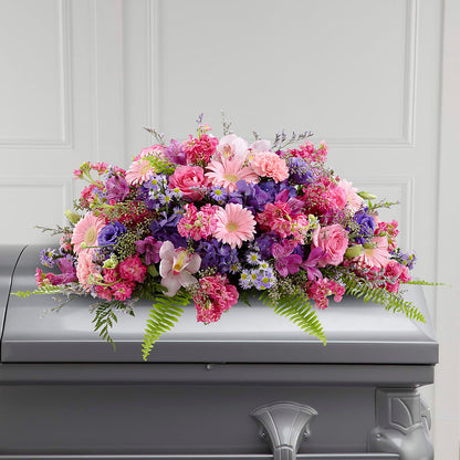 Glorious Garden Casket Spray –  Petal Palace, Lamesa TX