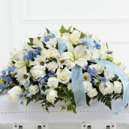 Tender Treasure Casket Spray –  Petal Palace, Lamesa TX