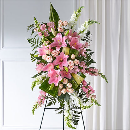 Elegant Embrace Standing Spray –  Petal Palace, Lamesa TX
