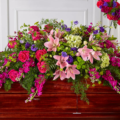 Radiant Tribute Casket Spray –  Petal Palace, Lamesa TX