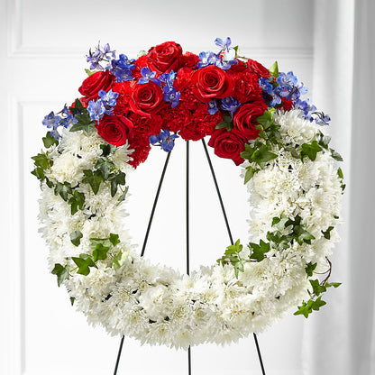 Patriotic Passion Wreath –  Petal Palace, Lamesa TX