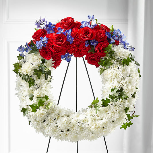 Patriotic Passion Wreath –  Petal Palace, Lamesa TX