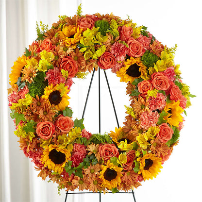 Autumnal Memories Wreath (Standard) –  Petal Palace, Lamesa TX