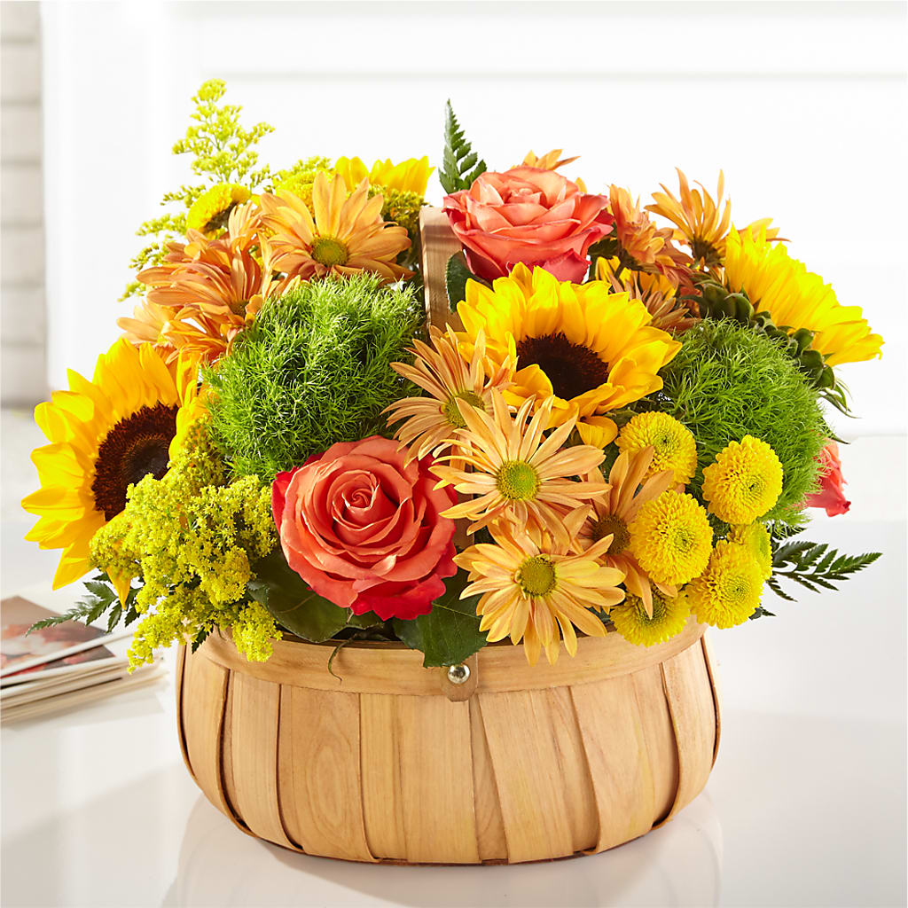 Harvest Sunflower Basket –  Petal Palace, Lamesa TX
