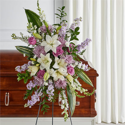 Grateful Hearts Standing Spray –  Petal Palace, Lamesa TX