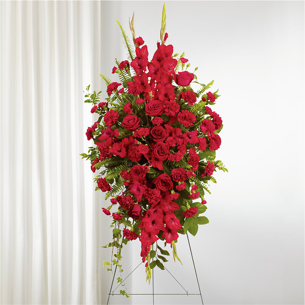 From the Heart Standing Spray –  Petal Palace, Lamesa TX