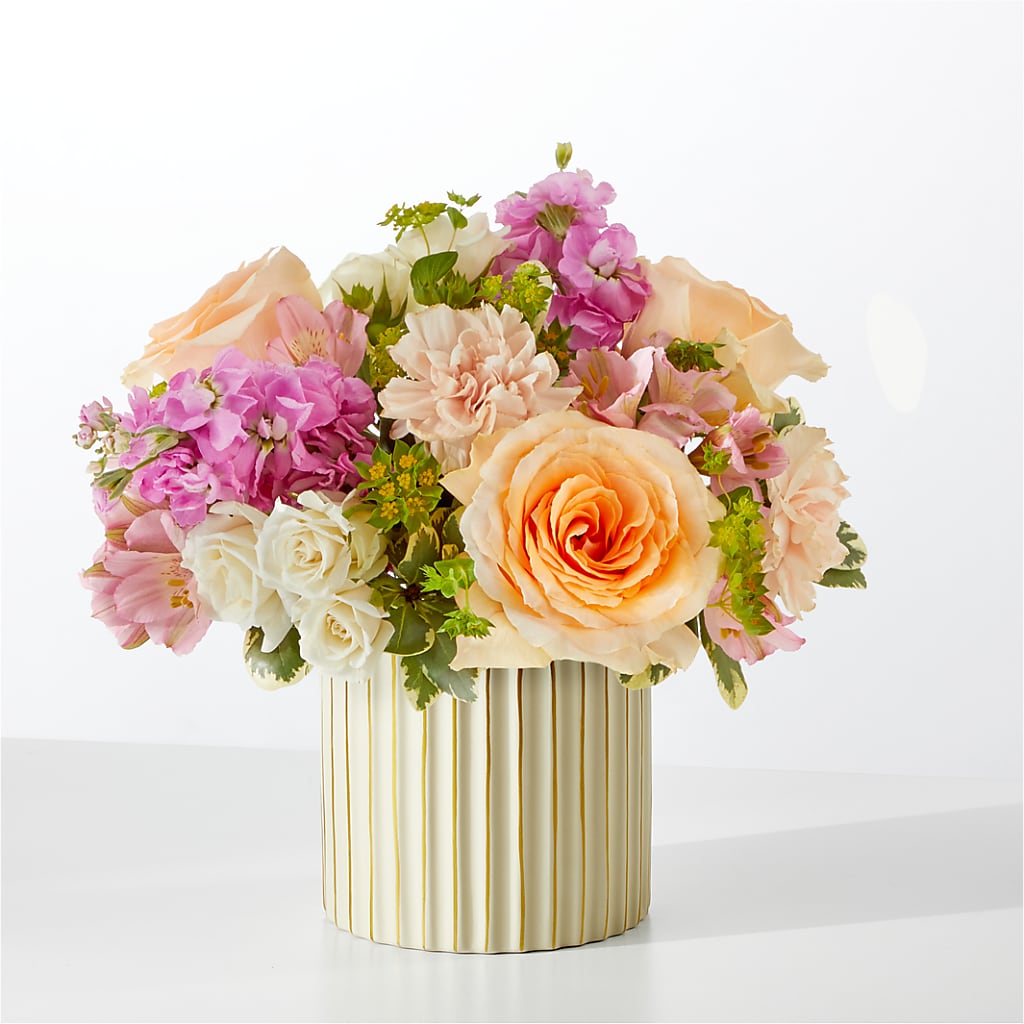 Paradise Bouquet with Ivory Vase –  Petal Palace, Lamesa TX