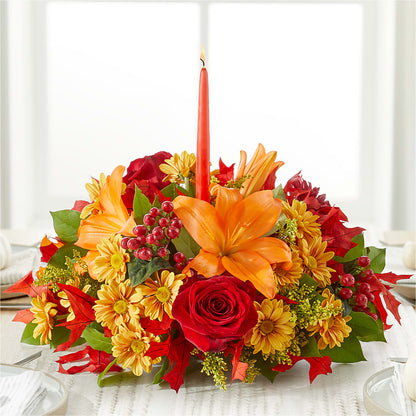 Autumn's Embrace Centerpiece –  Petal Palace, Lamesa TX